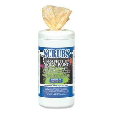 SCRUBS® Graffiti And Paint Remover Towels, Orange On White, 10 X 12, 30-can, 6 Cans-case freeshipping - TVN Wholesale